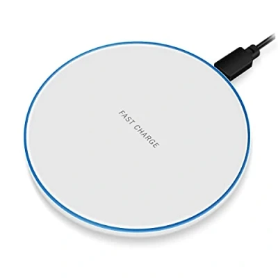 Abbildung von QI Fast Wireless Ladegerät 15W kompatibel mit Gigaset GX6 Kabelloser Charger Induktive Universal Schnellladestation, Farbe:Weiß