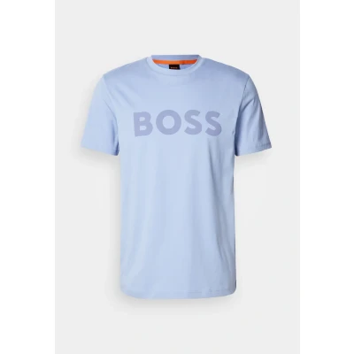 Abbildung von BOSS Thinking Tshirt print, Herren, Größe: XL, Open blue