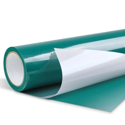 Abbildung von Lya Vinyl Grün Plotterfolie 30,5 x 500 cm PET Vinylfolie Plotter für Cricut, Hohe Qualität Schwarz Party Dekoration, Aufkleber, Craft Cutter