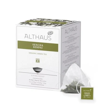 Abbildung von Althaus Tee SENCHA SENPAI ⋅ grüner im Pyramidenbeutel PYRA PACK Naturbelassener japanischer 15 x 2,75g