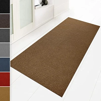 Abbildung von Floordirekt Schmutzfangmatte 80 x 200 cm Natur, ideal auch als Schmutzfangteppich nach Maß, Teppich Flur Läufer, Küchenteppich waschbar rutschfest, Sauberlaufmatte, Meterware (Hong Kong)