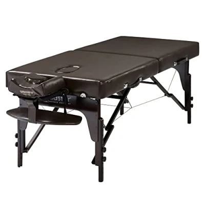 Abbildung von Master Massage cm Mobil Klappbar Massagebank Kosmetikliege Portable Beauty Bed Massageliege, Dunkelbraun, 79