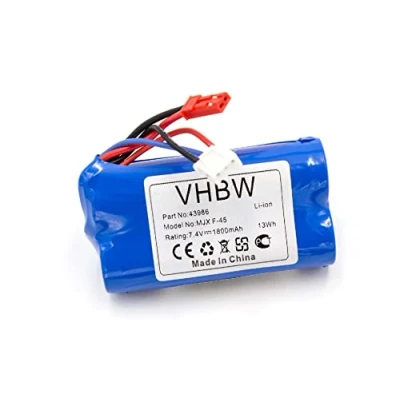Abbildung von vhbw Akku kompatibel mit Revell Big One Next 23981, F 645, MJX 45, The 24056 Modellbau (1800mAh, 7,4V, Li Ion, Blau)
