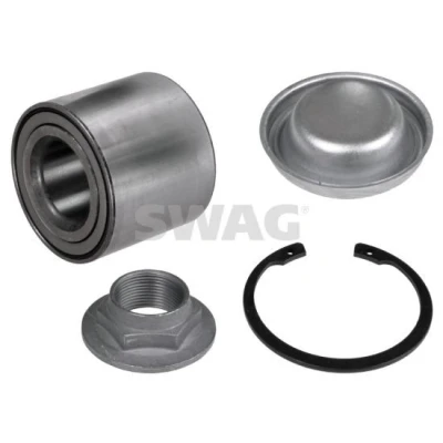 Abbildung von SWAG 64 10 0506 Radlagersatz Hinterachse links, rechts mit Sicherungsring, Fettkappe 62 Kegelrollenlager