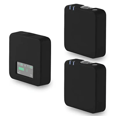 Abbildung von Silikon Schutzhülle RODE Wireless GO I II Mikrofon, Mic Silikonhülle für 1 &amp; 2 Microphone System von Frgyee (Schwarz)
