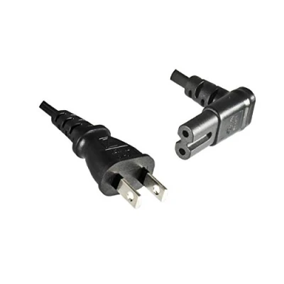 Abbildung von DINIC Stromkabel Netzkabel für Japan Typ A auf C7 (1,80m gewinkelt, schwarz)