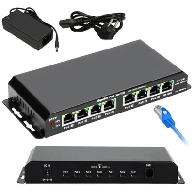 Abbildung von Extralink Switch Kratos, 7X 10/100/1000Mb/s PoE, 1x RJ45, Gigabit Switch, unmanageable, 60W, Passive Netzwerk Ethernet LAN