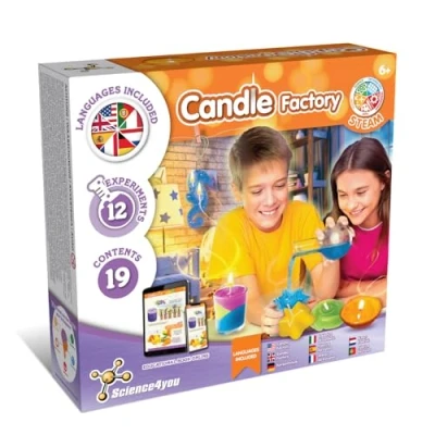 Abbildung von Science4you Kerzen Atelier Selber Machen Set für Kinder, Herstellen mit Experimentierkästen, 12 Experimente Kinder ab 8, Lernspiele 6 7 8 9 10+ Jahre Mädchen und Jungen