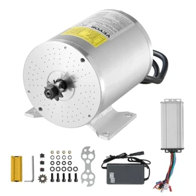 Abbildung von VEVOR 1800 W elektrischer bürstenloser Gleichstrommotor Bausatz 48 V 4500 U/min Motor, Elektromotor mit verbessertem Drehzahlregler, Ideal für Go Karts E Bike Motorrad Roller