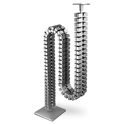 Abbildung von Oskar Lehmann Kabelführung Kuba Slim Line, quadratisch, Länge: 1260 mm, Kabelrohr, silberfarben