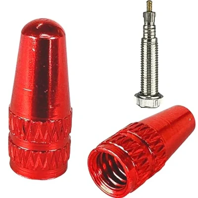 Abbildung von Fantic26 Fahrrad Alu Ventildeckel Ventilkappen SV Presta/Französischen Ventil für I MTB Ebike Rennrad Gravel 1Paar (2 Stück) (Rot)