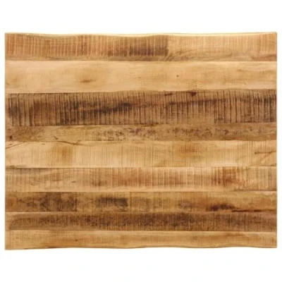 Abbildung von vidaXL Tischplatte, Holzplatte für Tisch Esstisch Couchtisch, Massivholzplatte Baumkante, Ersatztischplatte, 90x80x3,8cm Raues Mango Massivholz