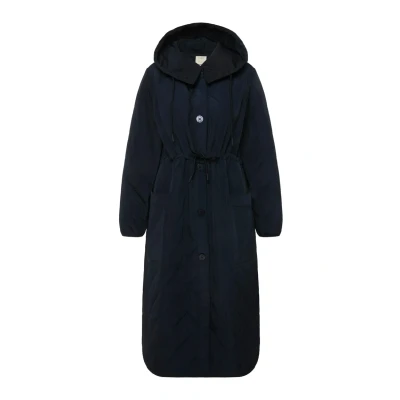 Abbildung von Ulla Popken Damen light padded coat Mäntel, marine, 50 52