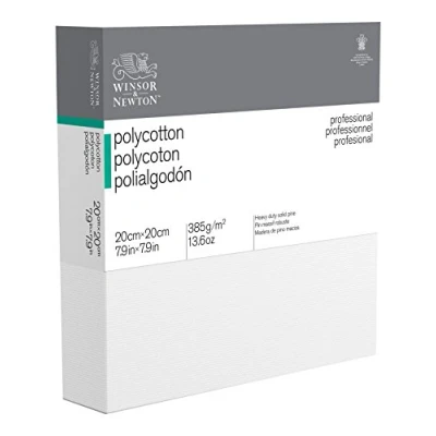 Abbildung von Winsor &amp; Newton 6206049 Professional Keilrahmen Deep Edge aus Baumwollmischgewebe, 385 g/m², 3 fach grundiert, mittlere Körnung, ideal für die Ölfarben und Acrylfarben 20x20cm