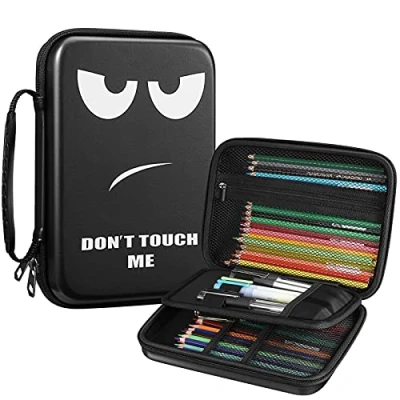 Abbildung von FINPAC Große Federmäppchen, Mäppchen Halten Sie über 100 Stifte, stoßfest Federtaschen, Kapazität Stifthalter Pencil Case für Aquarellstifte Marker Gelstifte &amp; Schreibwaren (Leere Tasche)