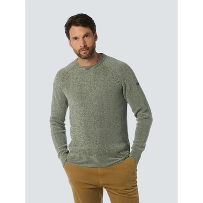 Abbildung von NO Excess Crewneck Strickpullover, Herren, Größe: XL, Grey green