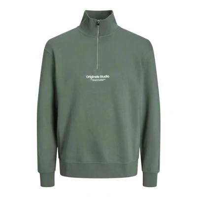 Abbildung von Jack &amp; Jones Jorvesterbro Quarter ZIP Sweatshirt, Herren, Größe: XS, Laurel wreath