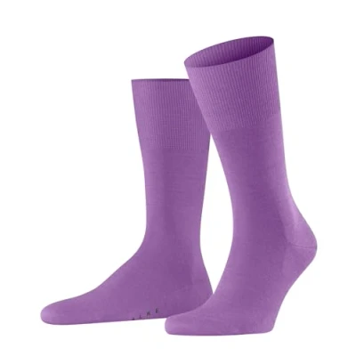 Abbildung von FALKE Herren Socken Airport M SO Wolle Baumwolle einfarbig 1 Paar, Lila (Pink Iris 8943), 39 40