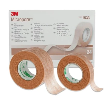 Abbildung von 3M Augenlid Tape Micropore Wimpernverlängerung Vliespflaster Hellbraun Haut, Hohe Haftbarkeit