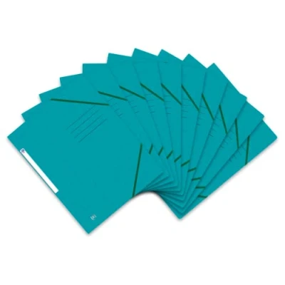 Abbildung von Oxford Top File + Eckspannermappe A4, extrastark aus Karton, aqua blau, 10er Pack