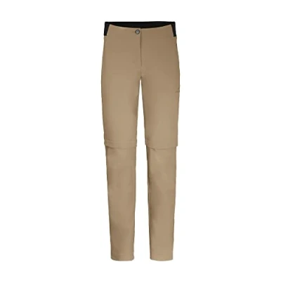 Abbildung von Bergson Zip Off Hose AALBORG Vario Zipp (slim) Damen Wanderhose, recycelt, elastisch, sportlich, Normalgrößen, beige