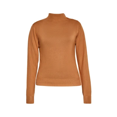 Abbildung von Dreimaster Cobranded WITH RISA Strickpullover, Damen, Größe: 40, Kamel