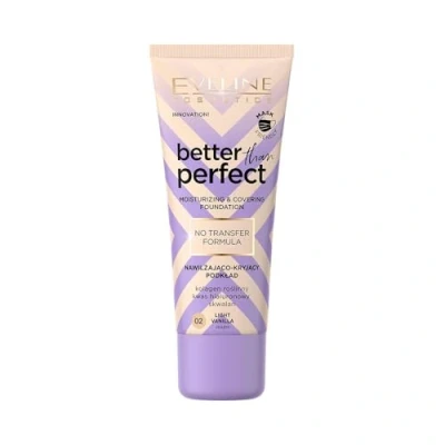 Abbildung von Eveline Cosmetics Better Than Perfect Foundation Leicht, Feuchtigkeitsspendend &amp; Strahlendes Finish mit Hyaluronsäure Pflanzenkollagen, 12 Stunden Halt, Vegan
