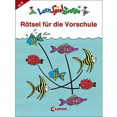 Abbildung von LernSpielZwerge Rätsel für die Vorschule: Rätselblock zur Bildung schulischer Grundlagen Kinder ab 5 Jahre (LernSpielZwerge Mal und Rätselblocks)