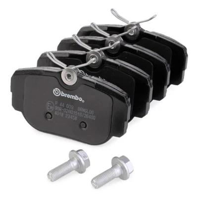 Abbildung von RIDEX 402B0848 Bremsbelagsatz Hinterachse exkl. Verschleißwarnkontakt mit Bremssattelschrauben LAND ROVER: Discovery 2, Range Rover 2