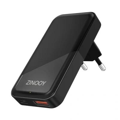 Abbildung von Zinooy USB Ladegerät, 2 Ports Netzteil C Flaches mit 20W PD Output, Typ Adapter Schnellladung für iPhone 15/15 Pro/15 Pro Max 14 13 12 11 SE, Sumsung Galaxy, iPad, Xiaomi