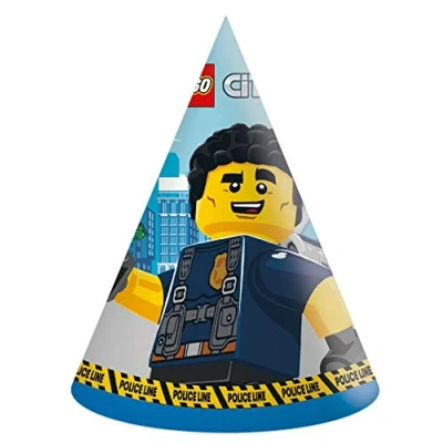 Abbildung von Lego City Party Hüte 6 Stück