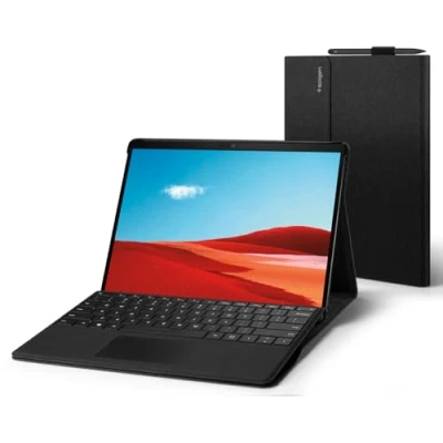 Abbildung von Spigen Stand Folio Hülle Kompatibel mit Microsoft Surface Pro 11/10 / 9/8 (2024/2022/2021) Schwarz