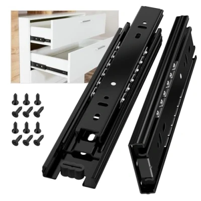 Abbildung von AOLISHENG Schubladenschienen Vollauszug 200mm Kugelauszug Küchenschrank Schubladenführungen Schienen Schubladen Schienensystem Mit 45 kg Tragkraft 1 Paar(2er Set)