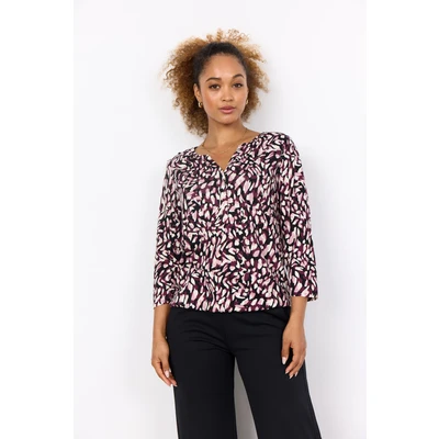 Abbildung von Soyaconcept Felicity Langarmshirt, Damen, Größe: Small, Wine combi