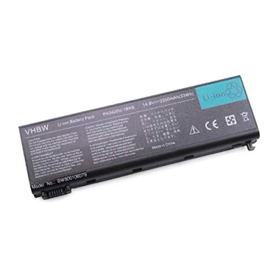Abbildung von vhbw 1x Akku kompatibel mit Toshiba Satellite L20 183, 188, 196, 199, 200, 205 Notebook (2200 mAh, 14,4 V, Li Ion)