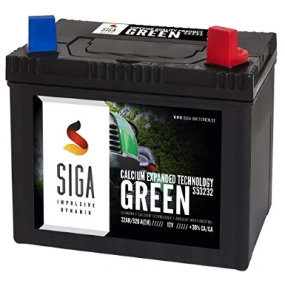 Abbildung von Rasentraktor Aufsitzmäher Batterie 32Ah 12V Aufsitzrasenmäher statt 26Ah 28Ah 30Ah Plus Pol Rechts (32Ah Rechts)