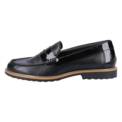 Abbildung von Hush Puppies Verity Slip On Damen Schwarze Lederloafer