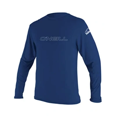 Abbildung von O&#039;Neill Wetsuits Men&#039;s Basic Skins Long Sleeve Sun Shirt Rash Vest, Navy, S