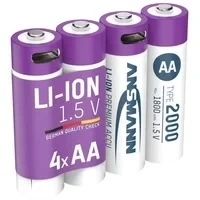 Abbildung von ANSMANN AG Akku Li Ion 1,5V AA Typ 2000 4 Stück