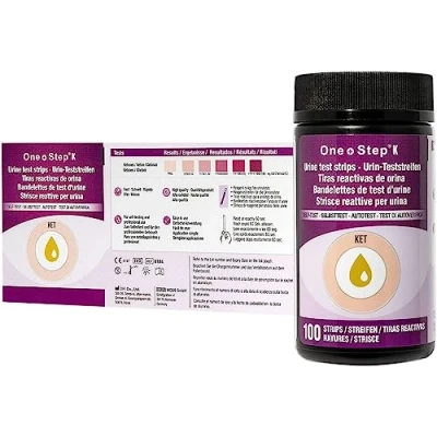 Abbildung von One+Step Keton Teststreifen 100 Stück Test Urin für ketogene Diät Ketontester Ketose kohlenhydratarme Ernährung