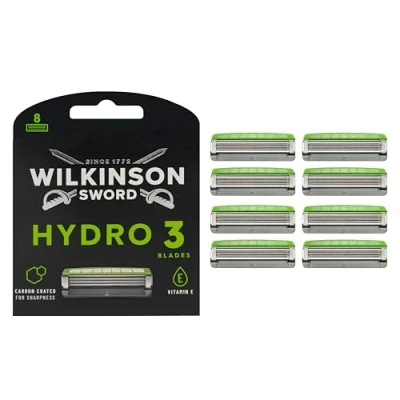 Abbildung von Wilkinson Sword Hydro 3 Rasierklingen für Herren, 8 Klingen, Rasierer, Stück