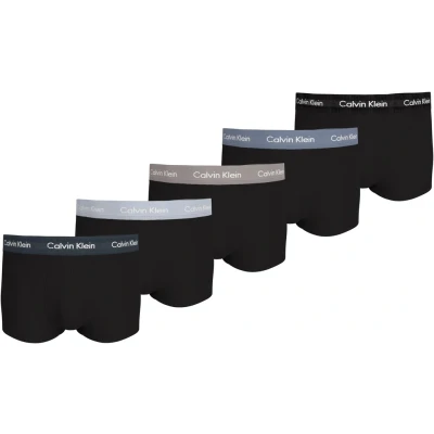 Abbildung von Calvin Klein Underwear Stretch LOW RISE Trunk 5 PACK Panties, Herren, Größe: XL, Black/multicolor