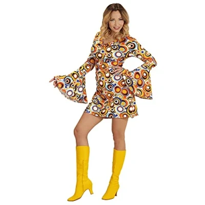 Abbildung von Widmann S.r.l. Kostüm 70er Jahre Retro Kleid &#039;Bubbles&#039; für Damen
