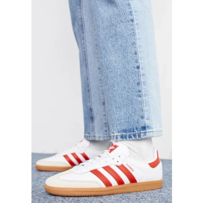 Abbildung von adidas Originals Samba OG Unisex Sneaker low, Größe: 36, Footwear white/solar red/off white Leder