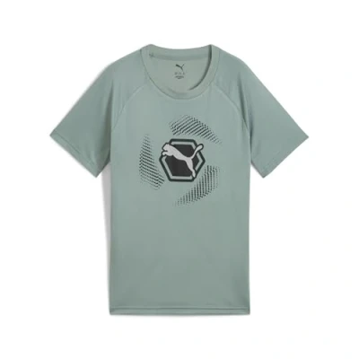 Abbildung von Puma Active Sports Graphic Poly T Shirt Teenager Für Herren Damen Kinder Mit Print Green Moon Größe: 11 12Y