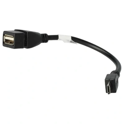 Abbildung von vhbw Adapter OTG kompatibel mit Vorwerk Kobold VR300, VR200 Saugroboter Kabeladapter Micro USB auf (weiblich) Schwarz