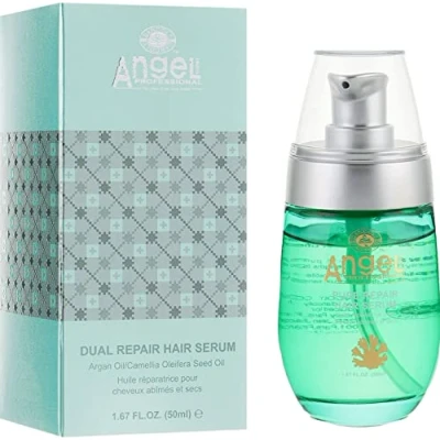 Abbildung von Angel Professional Dual Repair Haar Serum 50 ML enthält Arganöl Kamelien und Oleifera Samenöl
