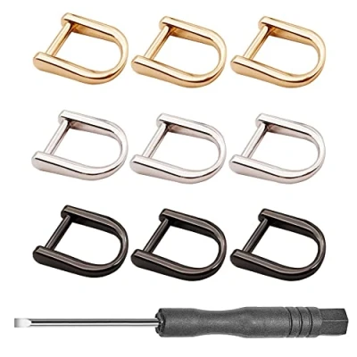 Abbildung von 9 Stück D Ringclip, Metall Ring,Teilige Ringe, Ring Karabinerhaken Schlüsselanhänger,Und Schraubenzieher, für Handtasche und Geldbörse