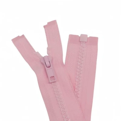 Abbildung von YaHoGa 2 Stück 90 cm Reißverschluss Kunststoff 5mm teilbar Reissverschluss für Jacken Rosa