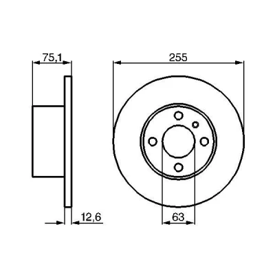Abbildung von BOSCH 0 986 478 032 Bremsscheibe 255 12,7 4 100 voll geölt BMW: 3 Limousine